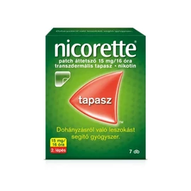 Nicorette patch áttetsző 15 mg/16 óra transz.tap. (7x)