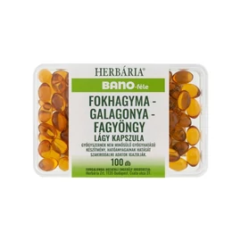 Herbária Báno-féle fokhagyma-galagonya-fagyöngy lágy kapszula (100x)