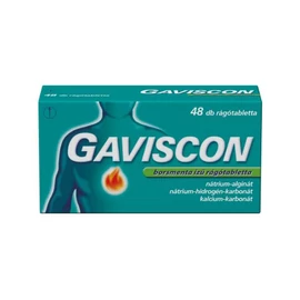 Gaviscon rágótabletta borsmenta ízű (48x)