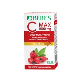 Béres C Max 1500mg Csipkebogyó D3 3000NE retard tabletta (90x)