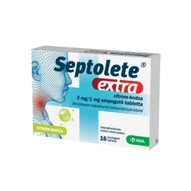 Septolete Extra 3mg/1mg szopogató tabletta Citrom-Bodza (16x)