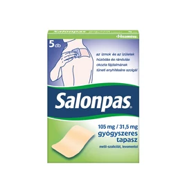 Salonpas 105 mg/31,5 mg gyógyszeres tapasz (5x)