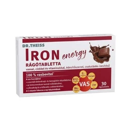 Dr.Theiss Iron Energy rágótabl.édesítősz.csokoládé (30x)