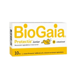 BioGaia Protectis Junior D3 étrendk.rágótabl.naran (10x)