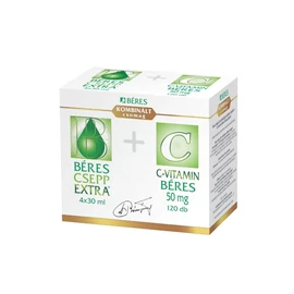 Béres Csepp Extra bels.old.csepp+C-vitamin 50 mg t (4x30ml+120x)