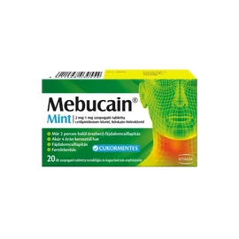 Mebucain Mint 2mg/1mg szopogató tabletta (20x)