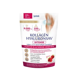 Interherb Intense kollagén hyaluronsav por eper (300g)