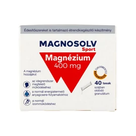 Magnosolv Sport Magnézium 400 mg szájban oldódó granulátum étrendkiegészítő (40 x 1,3 g (53 g))