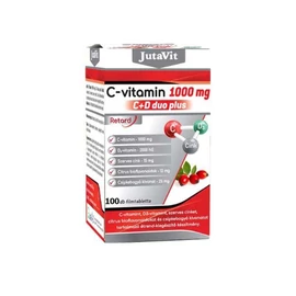 JutaVit C-vitamin 1000mg C+D DUO Plus ret.ftbl. (100x)