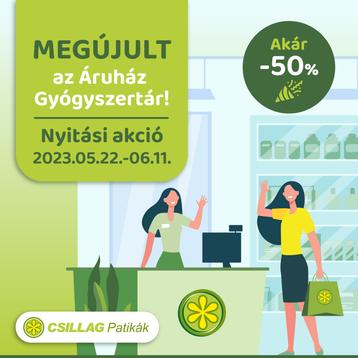 Nyitási akció megújult patikánkban!