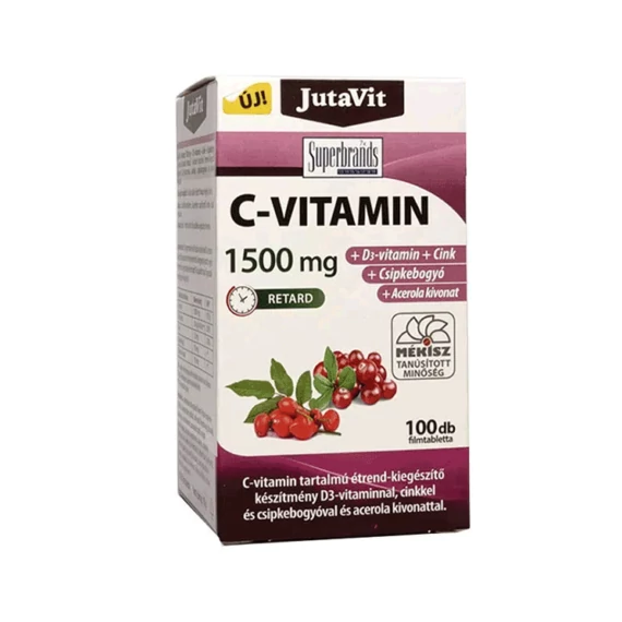 Jutavit C-vitamin 1500mg Csipkeb+Acer+D3+Zn ret.ft (100x)