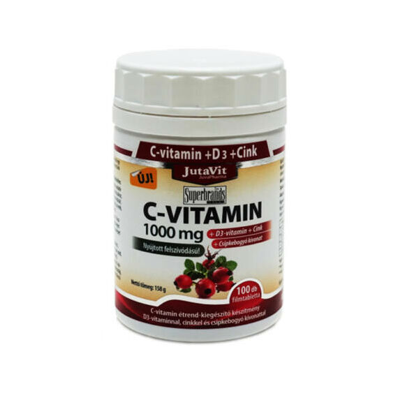 JutaVit C-vitamin 1000 mg Csipkeb.+D3 retard filmt (100x)