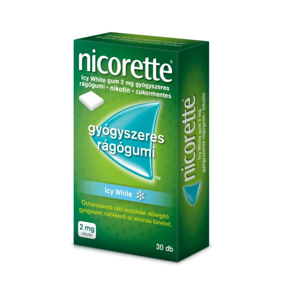 Nicorette Icy White 2mg gyógyszeres rágógumi (30x)