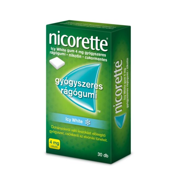 Nicorette Icy White 4mg gyógyszeres rágógumi (30x)
