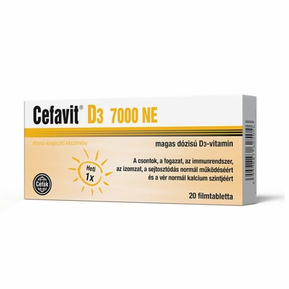 Cefavit D3 vitamin 7000NE filmtabletta (20x)