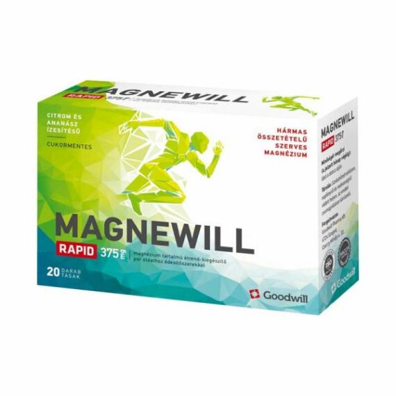 Magnewill Rapid 375 mg por Citrom Ananász (20x tasak)