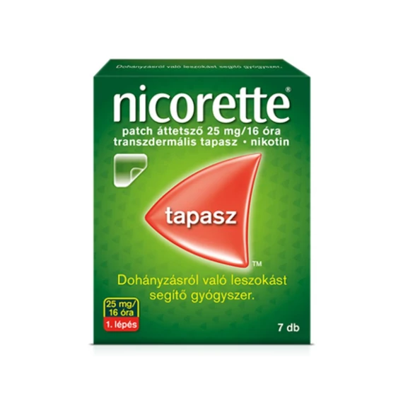 Nicorette patch áttetsző 25 mg/16 óra transz.tap. (7x)
