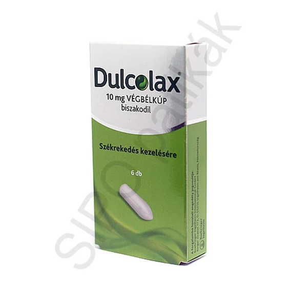 Dulcolax 10 mg végbélkúp (6x)