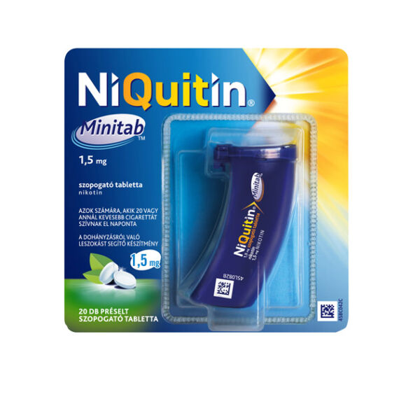 NiQuitin Minitab 1,5 mg préselt szopogató tabletta (1x20)