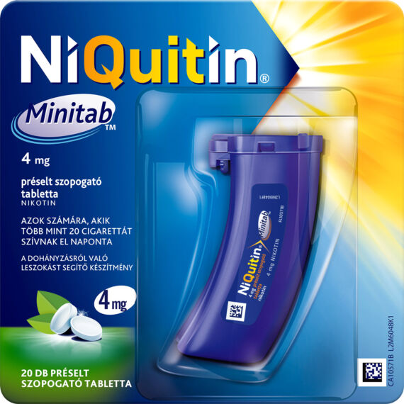 NiQuitin Minitab 4 mg préselt szopogató tabletta (1x20)