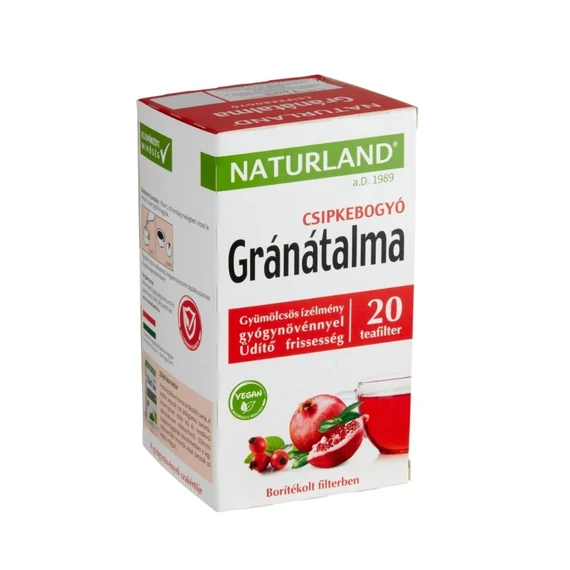 Naturland gyümölcstea Gránátalma és csipkebogyó (20x2g)