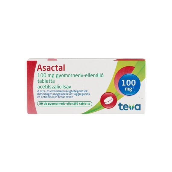 Asactal 100 mg gyomornedv-ellenálló tabletta (30x)