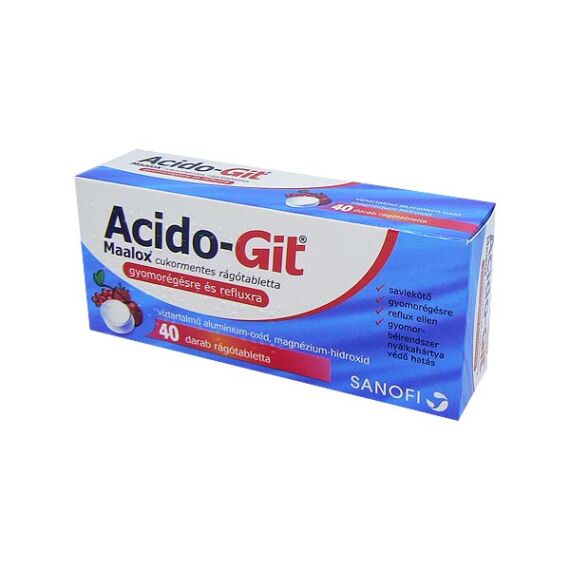 Acido-GIT Maalox cukormentes rágótabletta (40x)