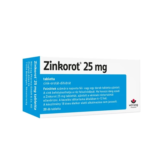 Zinkorot 25 mg tabletta (20x)
