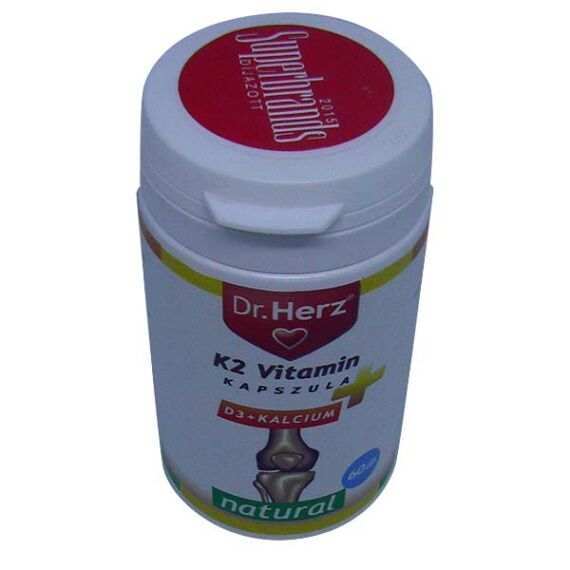 Dr.Herz K2 vitamin + D3 + Kalcium kapszula (60x)