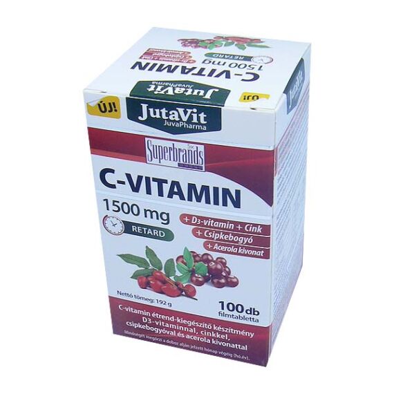 JutaVit C-vitamin 1500mg Csipkebogyó+Acerola+D3 ft (100x)