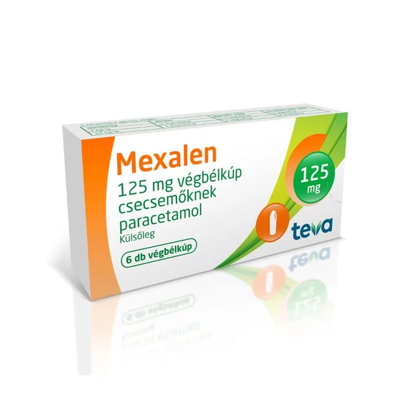 Mexalen  125 mg végbélkúp csecsemőknek (6x)