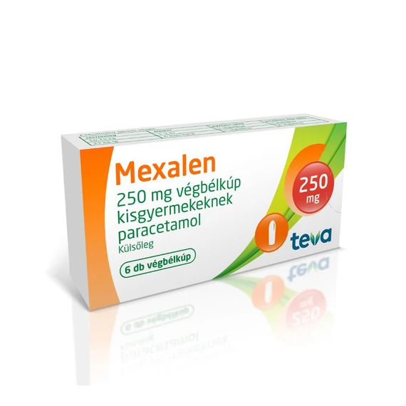 Mexalen  250 mg végbélkúp kisgyermekeknek (6x)