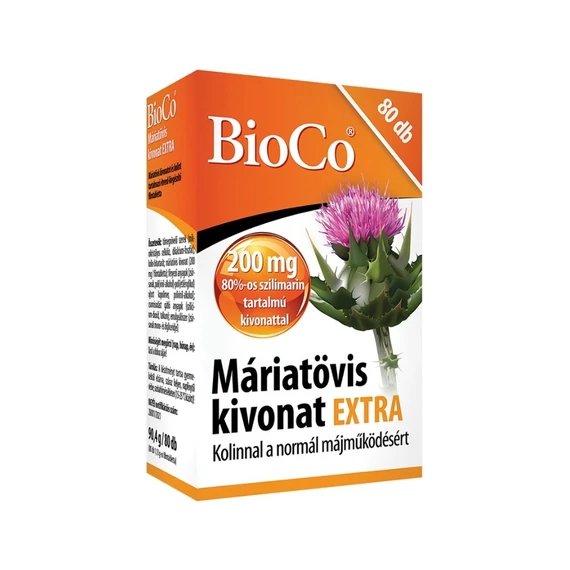 BioCo Máriatövis kivonat Extra tabletta (80x)