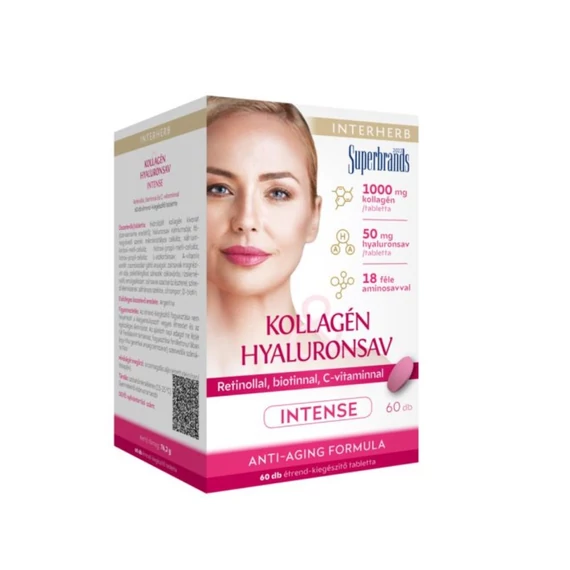 Interherb Kollagén &amp; Hyaluronsav Intense tabletta (60x)