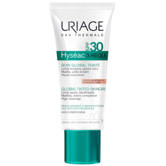 Uriage Hyséac 3 Regul krém színezett SPF30 (40ml)