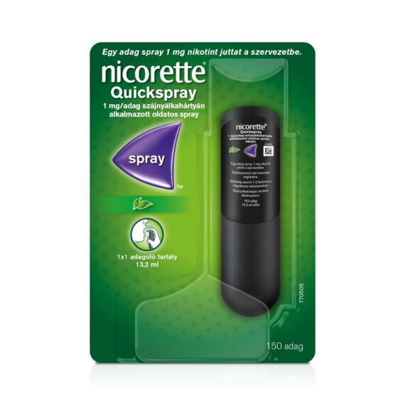 Nicorette Quickspray 1 mg/adag szájnyálk.alk.spray (1x1 adagoló tartály)