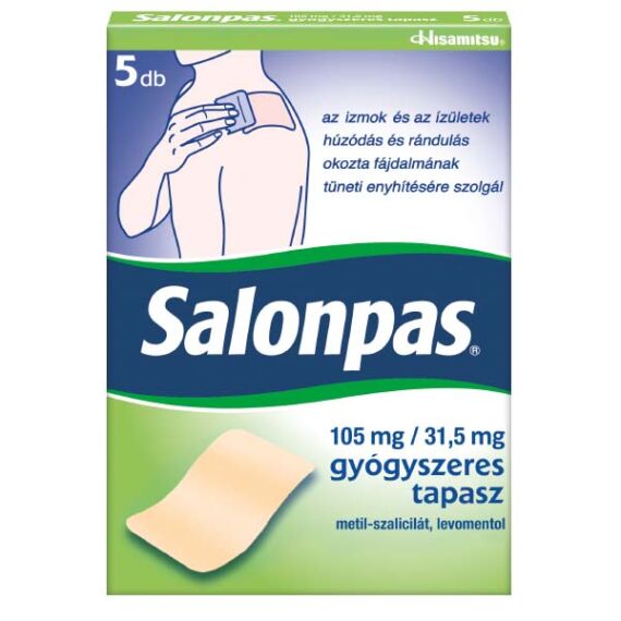 Salonpas 105 mg/31,5 mg gyógyszeres tapasz (5x)