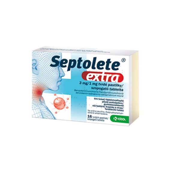 Septolete extra 3 mg/1 mg szopogató tabletta (16x)