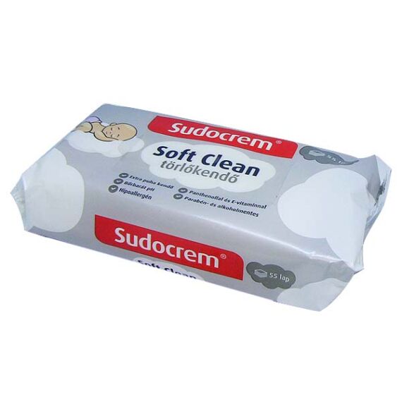 Sudocrem törlőkendő Soft Clean (55x)