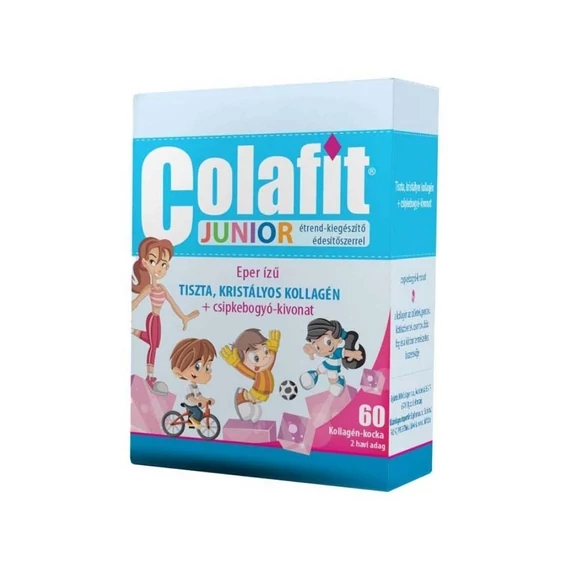Colafit Junior Kollagénkocka Csipkebogyó (60x)