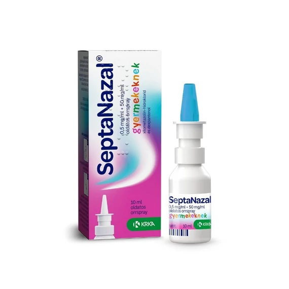 Septanazal 0,5 mg/1 ml + 50 mg/1 ml oldatos orrspray gyermekeknek (10ml)