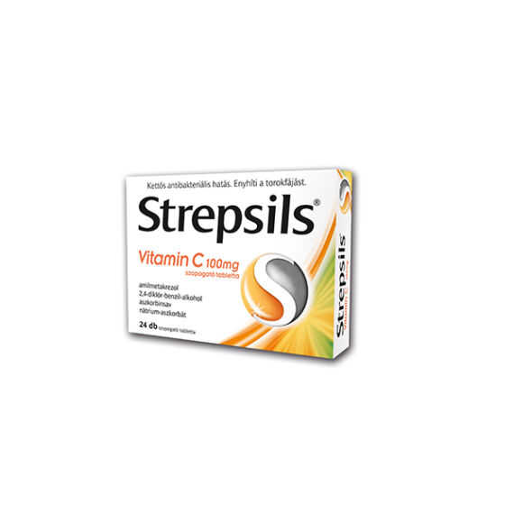 Strepsils Vitamin C 100 mg szopogató tabletta (24x)