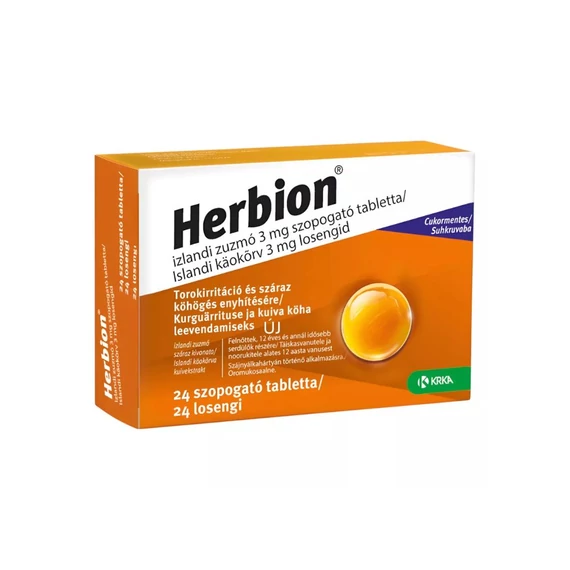 Herbion izlandi zuzmó 3 mg szopogató tabletta (24x)