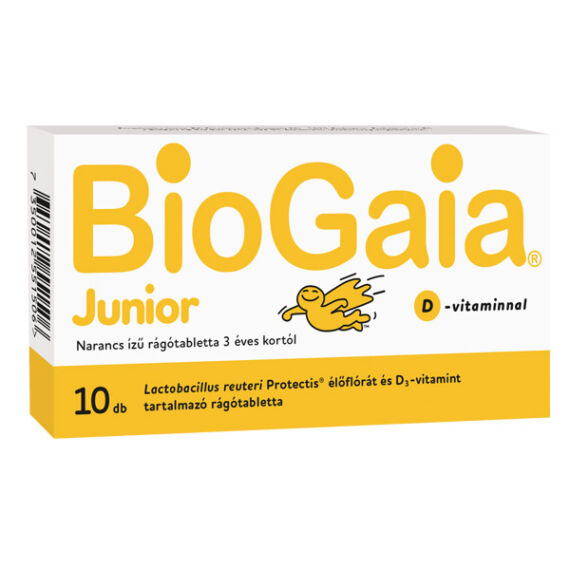 BioGaia Protectis Junior D3 étrendk.rágótabl.naran (10x)
