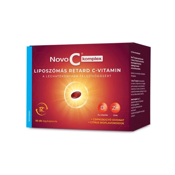Novo C Komplex liposzómális C D3 Zn kapszula (90x)