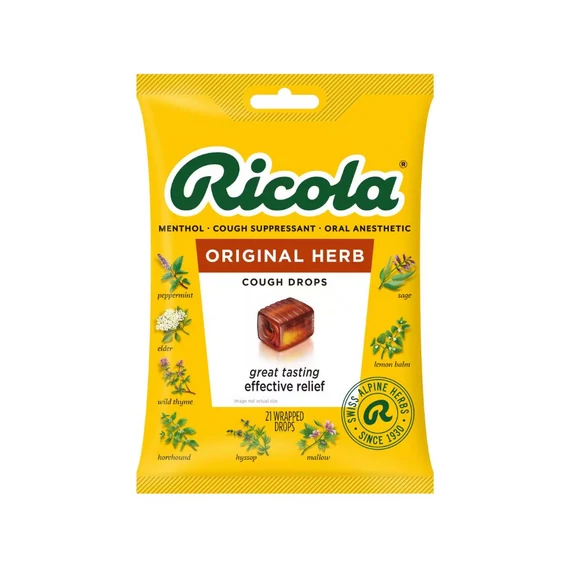 Ricola Original Herb gyógynövényes cukormentes cukorka (75g zacskós)