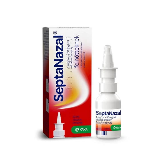 Septanazal 1 mg/1 ml + 50 mg/1 ml oldatos orrspray felnőtteknek (10ml)
