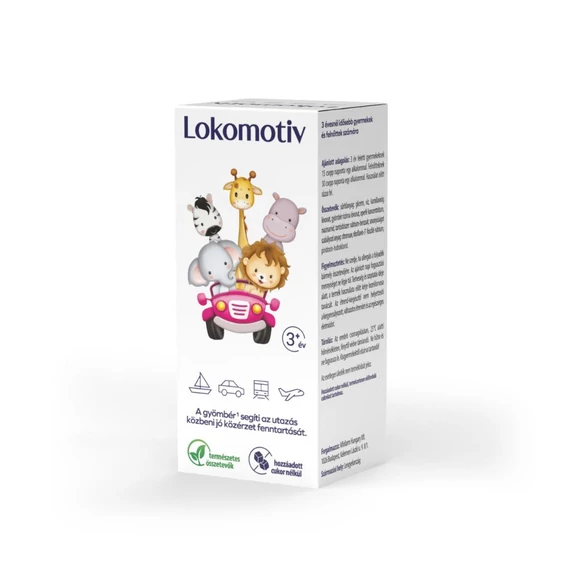 Lokomotiv B-vitaminokat, kamillát és gyömbért tartalmazó étrend-kiegészítő csepp (30ml)