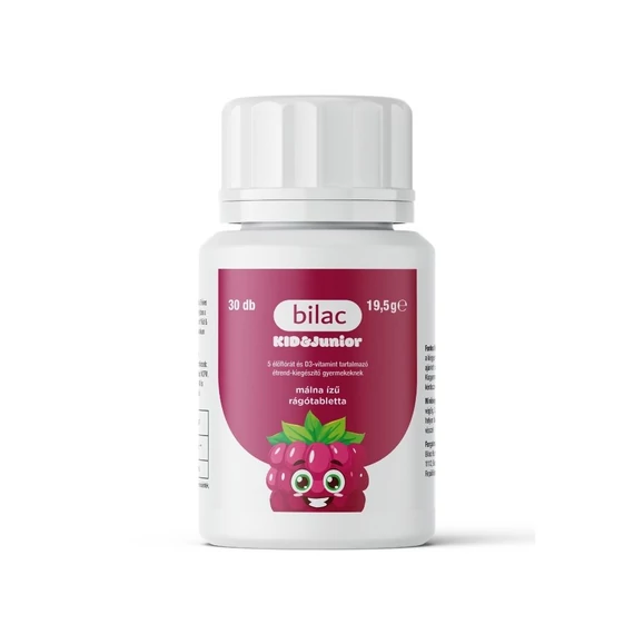 Bilac Kid/Junior élőflórás rágótabletta málna (30x)