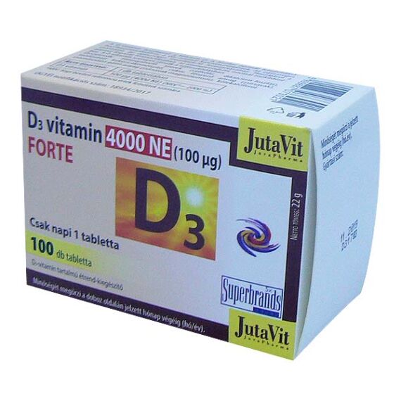 JutaVit D-vitamin 4000NE Forte tabletta (100x)